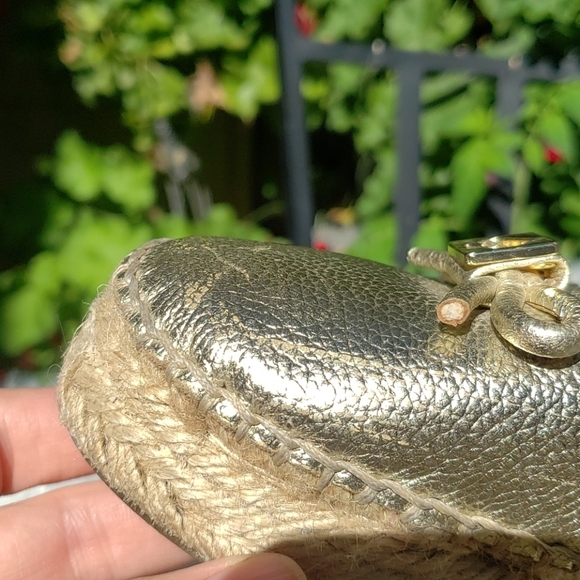 Kate Spade Gold Espadrilles 6 Loranne - Picture 10 of 11